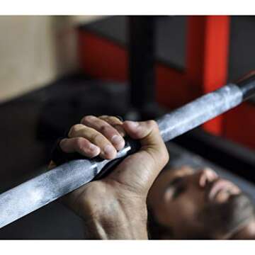 GymPaws PRO Original Alternative to Workout Gloves - Real Leather - 4 Finger Loop Sweat Proof Backing - Washable - Dryable - Unisex for Men or Women (Blue Steel)