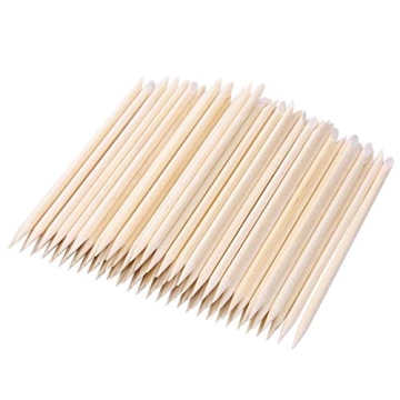 BTYMS 300 Count Orange Wood Stick - Premium Cuticle Pushers for Nail Art
