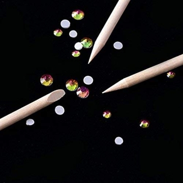 BTYMS 300 Count Orange Wood Stick Cuticle Pushers