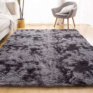 YOBATH Fluffy Shag Area Rugs 5x7 for Living Room Bedroom, Soft Fuzzy Shaggy Carpet Rugs for Girls Bo...