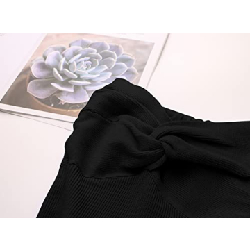 Chic Meladyan Twist Knot Tube Top for Women - Black