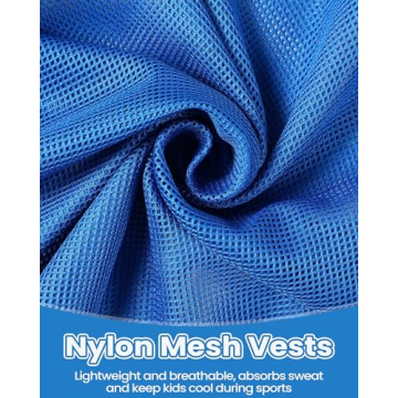 Suhine 48 Pieces Soccer Vests for Youth Sports Team