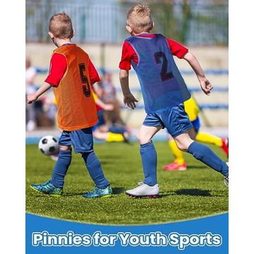 Suhine 48 Pieces Soccer Vests for Youth Sports Team