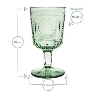 Bormioli Rocco Pastel Green Stemware Set of 4