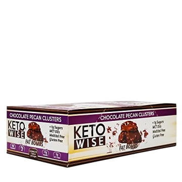 Keto Wise Fat Bombs Chocolate Pecan Cluster 16 Packs