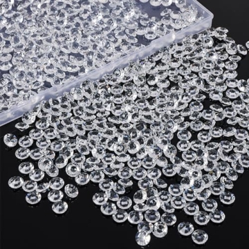 1000pcs Clear Fake Diamonds for Weddings and Parties