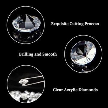 1000pcs Clear Fake Diamonds for Weddings and Parties