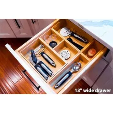 Umilife Drawer Organizer Set - Stylish Bamboo Storage Solution