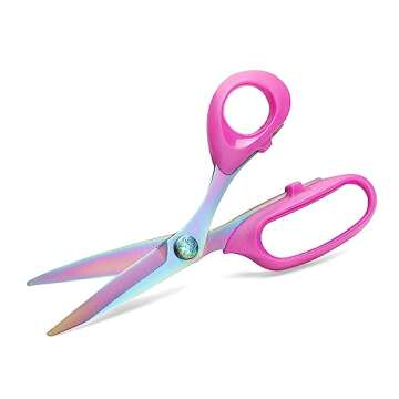 Sharp Sewing Scissors, Professional Heavy Duty Titanium Coating Forged Stainless Steel Multi-Purpose...