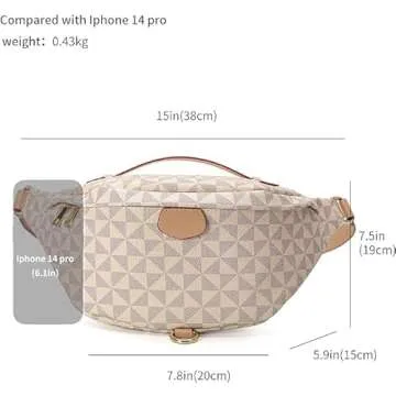 Stylish Xehuro Belt Bag for Women - Checkered Fanny Pack