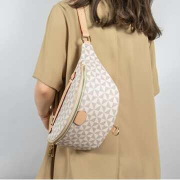 Stylish Xehuro Belt Bag for Women - Checkered Fanny Pack