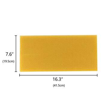 Cocaburra 30 Pcs Beeswax Sheets, Beeswax Foundation Sheets 16-1/3 inch x 7-2/3 inch, Beeswax for Candle Making Natural Beeswax Sheets for Candle Making (41.5cm x 19.5cm)