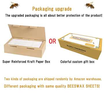 Cocaburra 30 Pcs Beeswax Sheets, Beeswax Foundation Sheets 16-1/3 inch x 7-2/3 inch, Beeswax for Candle Making Natural Beeswax Sheets for Candle Making (41.5cm x 19.5cm)