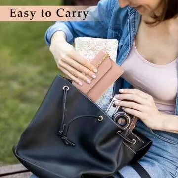 Andibro Vintage Leather Wallet Slim Keychain Card Holder