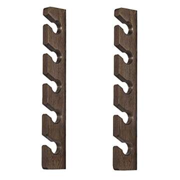 keletop Hat Rack for Wall Baseball Cap Organizer Hanger (2 Pack) Modern Wooden Hat Holder Wall-Mounted Caps Display for Closet Door Bedroom Entryroom Laundry (Brown) …