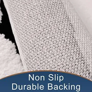 Black and White Bathroom Rugs, Bath Letters Non Slip Bathroom Mat, Soft Absorbent Cute Bath Mat, Machine Washable Quickly Dry Comfortable Bathmat for Bathtub, Bedroom, Shower, Living Room