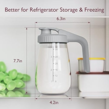 Momcozy Breast Milk Pitcher, Leak-proof Glass Storage