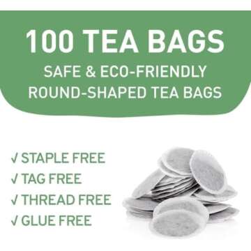 Organic Moringa Tea Bags - Pure, Non-GMO, 100 Count