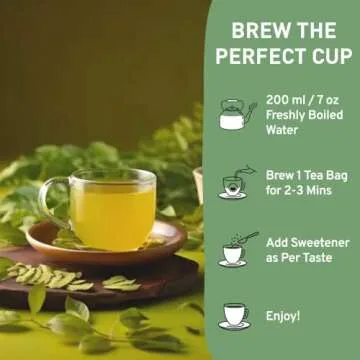 Organic Moringa Tea Bags - Pure, Non-GMO, 100 Count