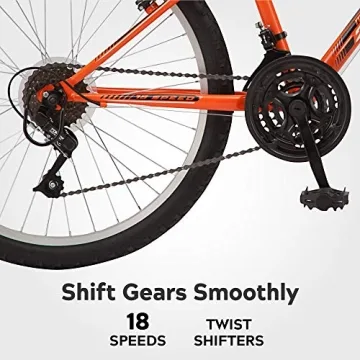 Pacific Mountain Sport Youth Adult Hardtail Bike 24-Inch 18 Speed