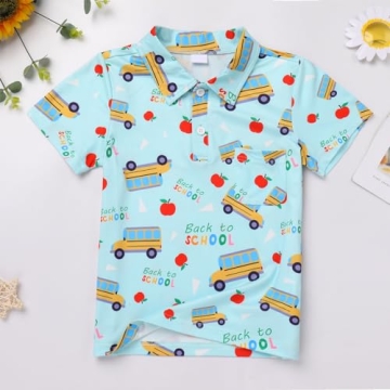 IDOPIP Casual Boys Back to School Shirts - Fun Tees for Kids
