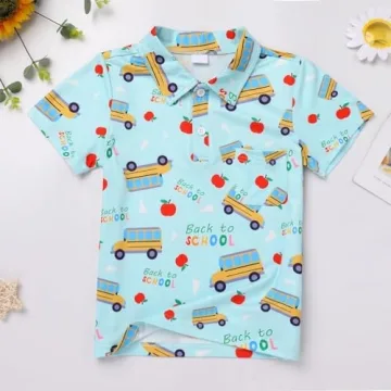 IDOPIP Casual Boys Back to School Shirts - Fun Tees for Kids