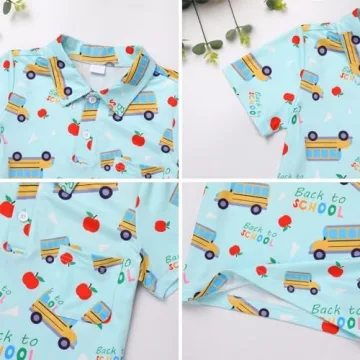 IDOPIP Casual Boys Back to School Shirts - Fun Tees for Kids