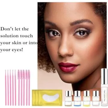 Ecofan Lash Lift Kit, Perming Curling Lifting Eyelash Perm Kit | Professional Semi Permanent for Salon Includes Eye Shields, Pads and Accessories