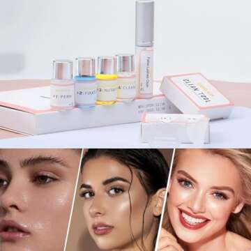 Ecofan Lash Lift Kit, Perming Curling Lifting Eyelash Perm Kit | Professional Semi Permanent for Salon Includes Eye Shields, Pads and Accessories