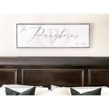 Personalized Family Sign Canvas Art for Home Decor