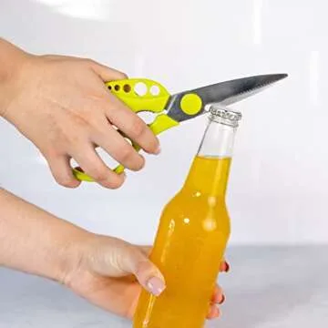 Herb Stripping Multi-use Scissors with Bottle Opener