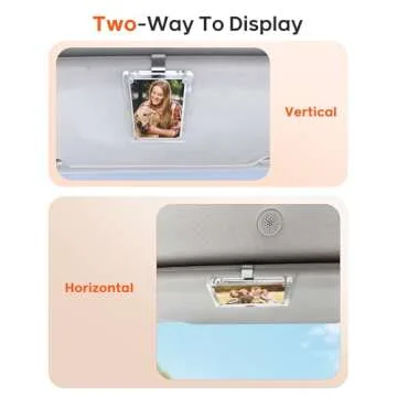 ESVNE Magnetic Car Picture Holder for 3 Inch Photos