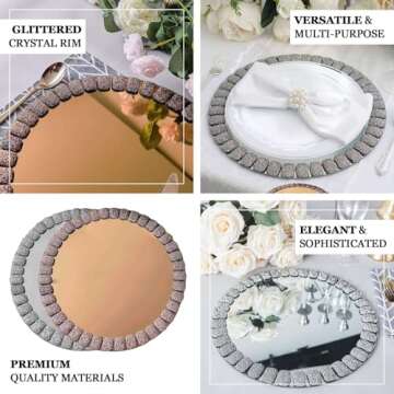 Efavormart 13" Gold Charger Plates for Elegant Events