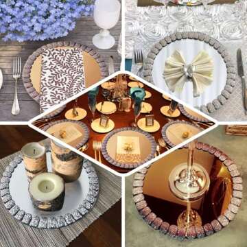 Efavormart 13" Gold Charger Plates for Elegant Events