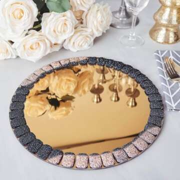 Efavormart 13" Gold Charger Plates for Elegant Events