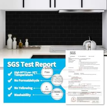 Art3d Peel and Stick Backsplash, 10-Pack Thickened Stick on Subway Tiles, Faux Ceramic Tiles for Kitchen, Bathroom, Black