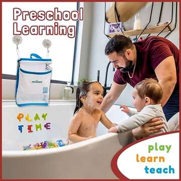 ALPHABATH Suction Bath Toys Alphabet Letters Numbers 42pcs Montessori Stimulating Autism Sensory No ...