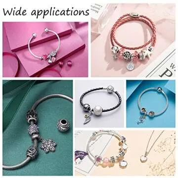 UNICRAFTALE 100pcs Column Bail Beads Stainless Steel Ring Hanger Links, Pendant Bails for Dangle Jewelry Making, 4mm Inner Diameter