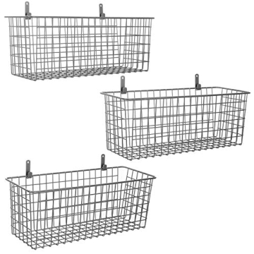 3 Set Extra Large Wall-Mounted Baskets for Storage