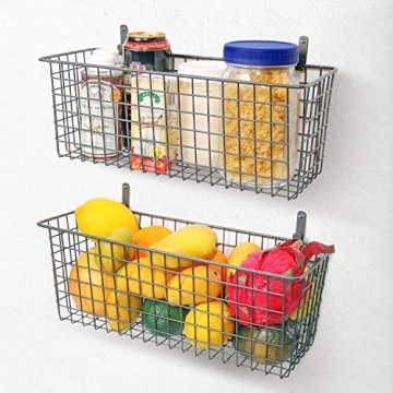 3 Set Extra Large Wall-Mounted Baskets for Storage