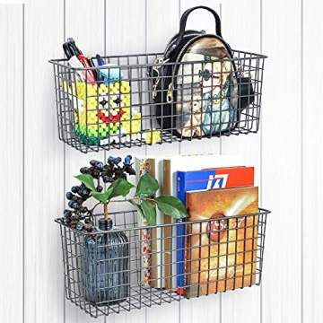 3 Set Extra Large Wall-Mounted Baskets for Storage