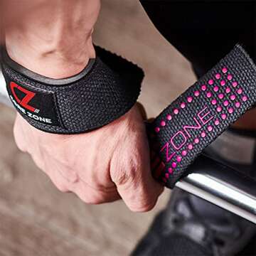 COREZONE Wrist Straps for Weightlifting Non-Slip Grip Wrist Wraps Support For Weight lifting Straps for Men & Women | Fitness Gym Straps for Workout, Powerlifting, Deadlift Straps, Bodybuilding