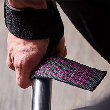 COREZONE Wrist Straps for Weightlifting Non-Slip Grip Wrist Wraps Support For Weight lifting Straps for Men & Women | Fitness Gym Straps for Workout, Powerlifting, Deadlift Straps, Bodybuilding