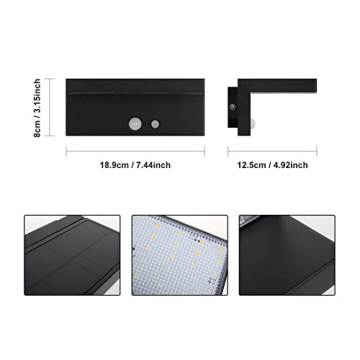 DAWALIGHT Solar Outdoor Wall Light with Motion Sensor