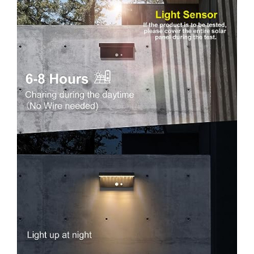 DAWALIGHT Solar Outdoor Wall Light with Motion Sensor