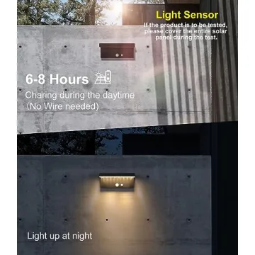 DAWALIGHT Solar Outdoor Wall Light with Motion Sensor