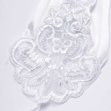 BABEYOND Short Opera Party 20s Fingerless Satin Gloves Tea Party Stretchy Adult Size Elbow Length