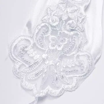 BABEYOND Short Opera Party 20s Fingerless Satin Gloves Tea Party Stretchy Adult Size Elbow Length