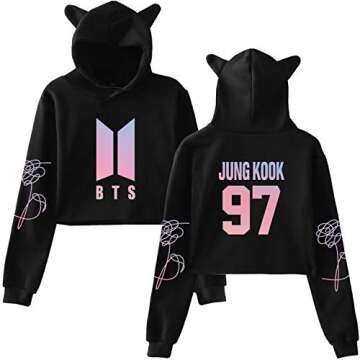 Yicool Cute BTS Hoodie for Fashionable Fans of K-Pop