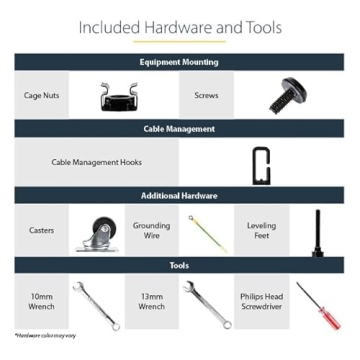 Durable StarTech 4-Post 12U Mobile Open Frame Server Rack